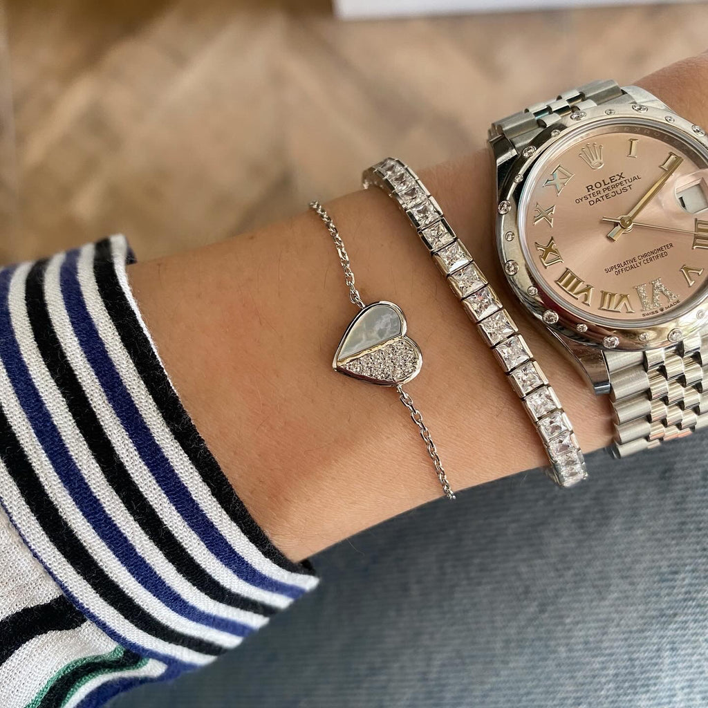 Sedefli Kalp Bileklik