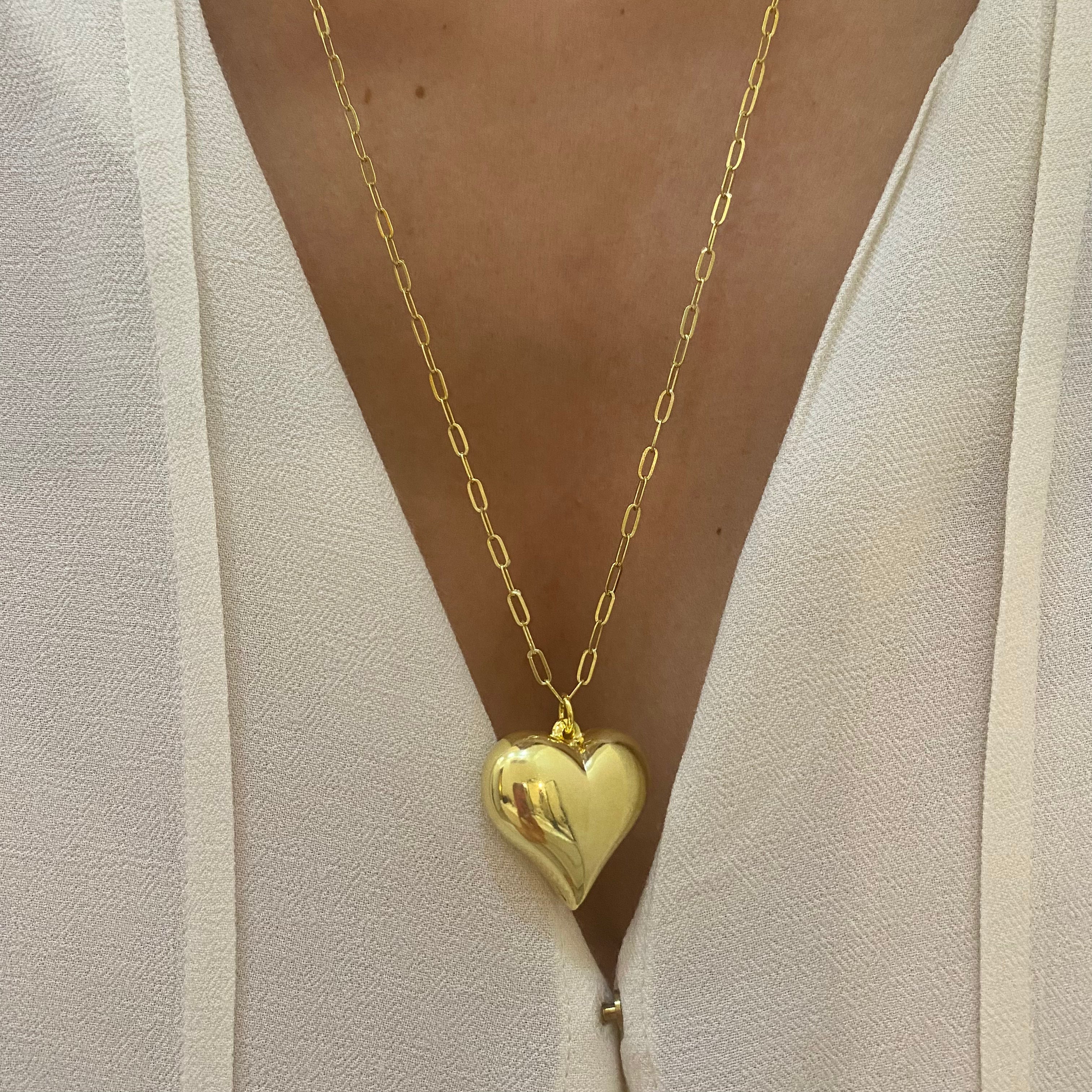 Bombe Kalp Madalyon Kolye