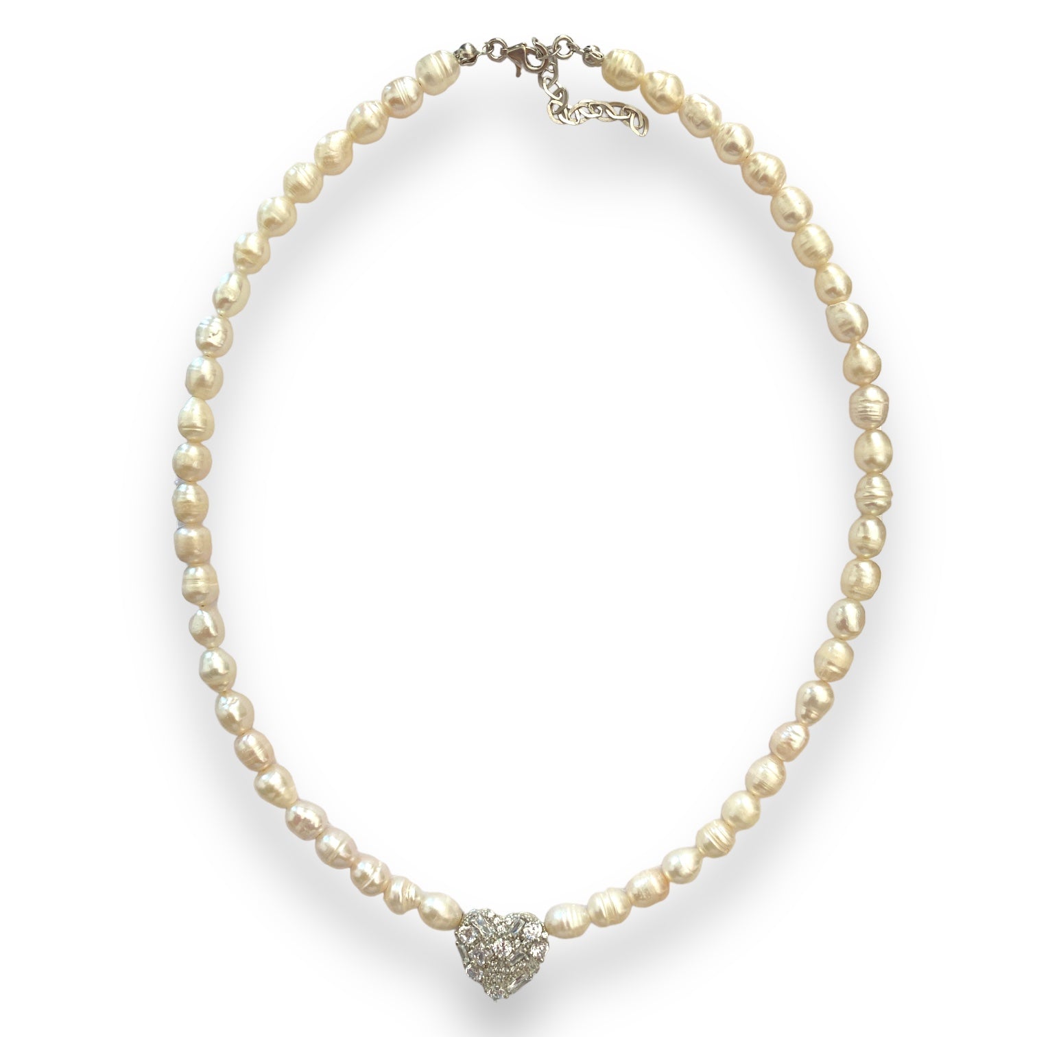 İncili Kalp Kolye 2