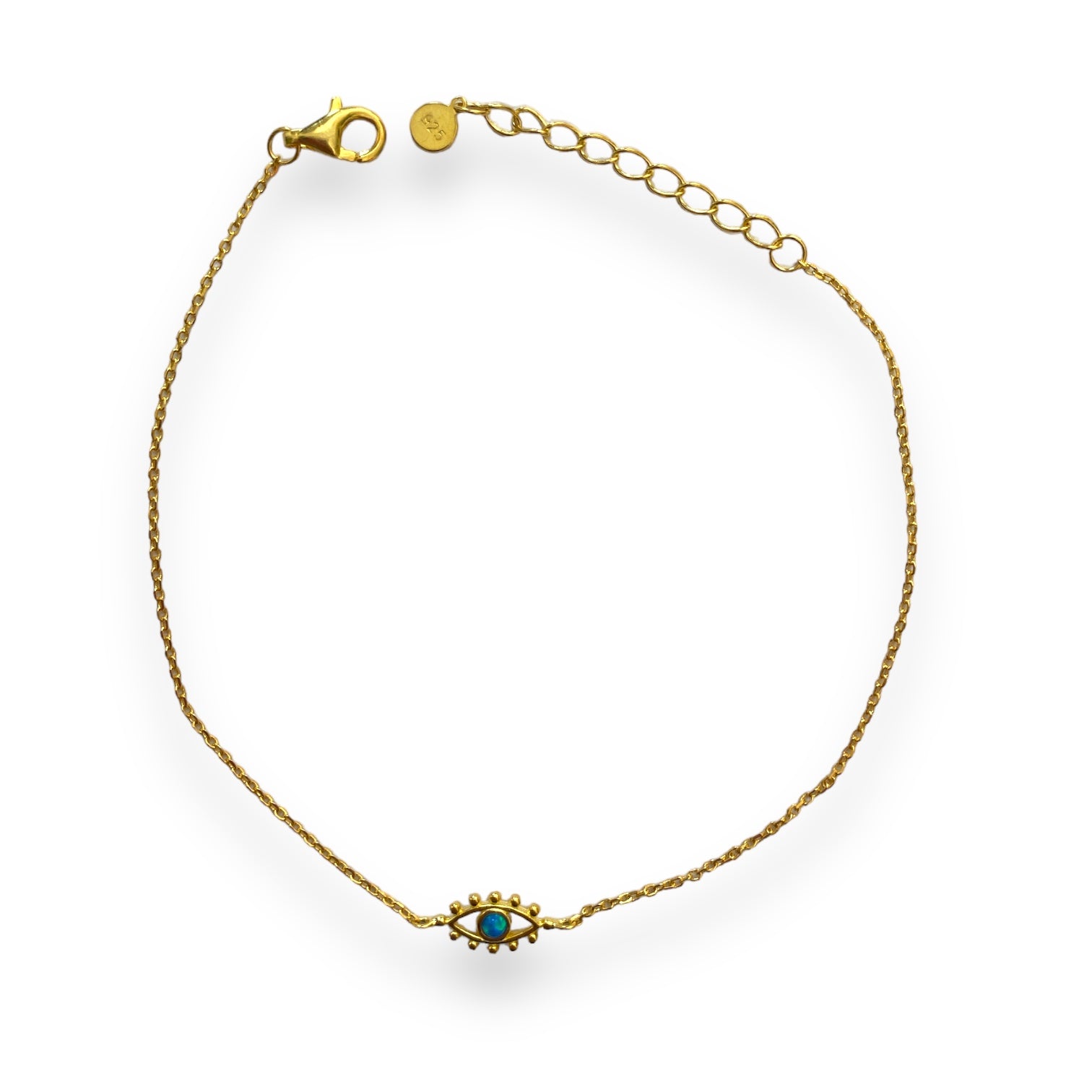 Mavi Opal Taşlı Mini Göz Bileklik-2
