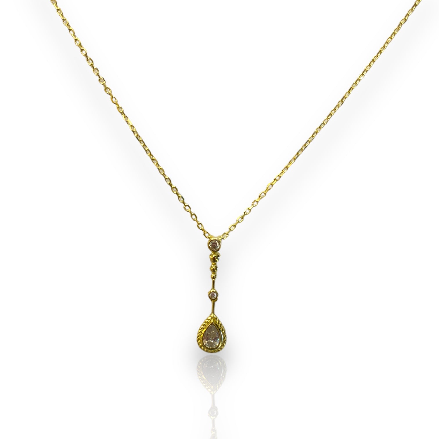 Vintage Damla Tektaş Kolye