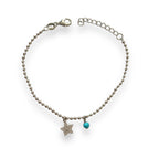 Turkuaz Taşlı Yıldız Bileklik