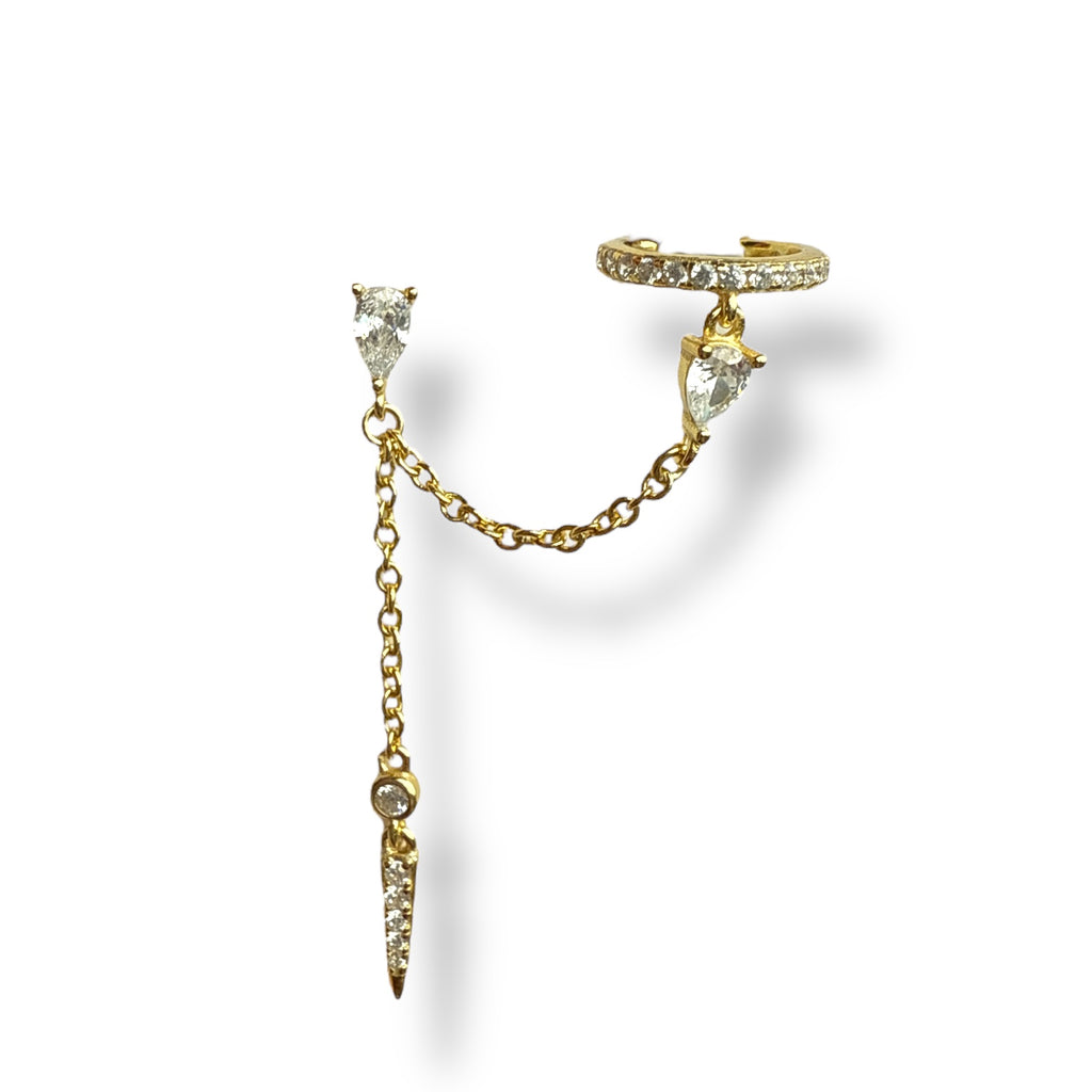 Zincirli Bullet Küpe