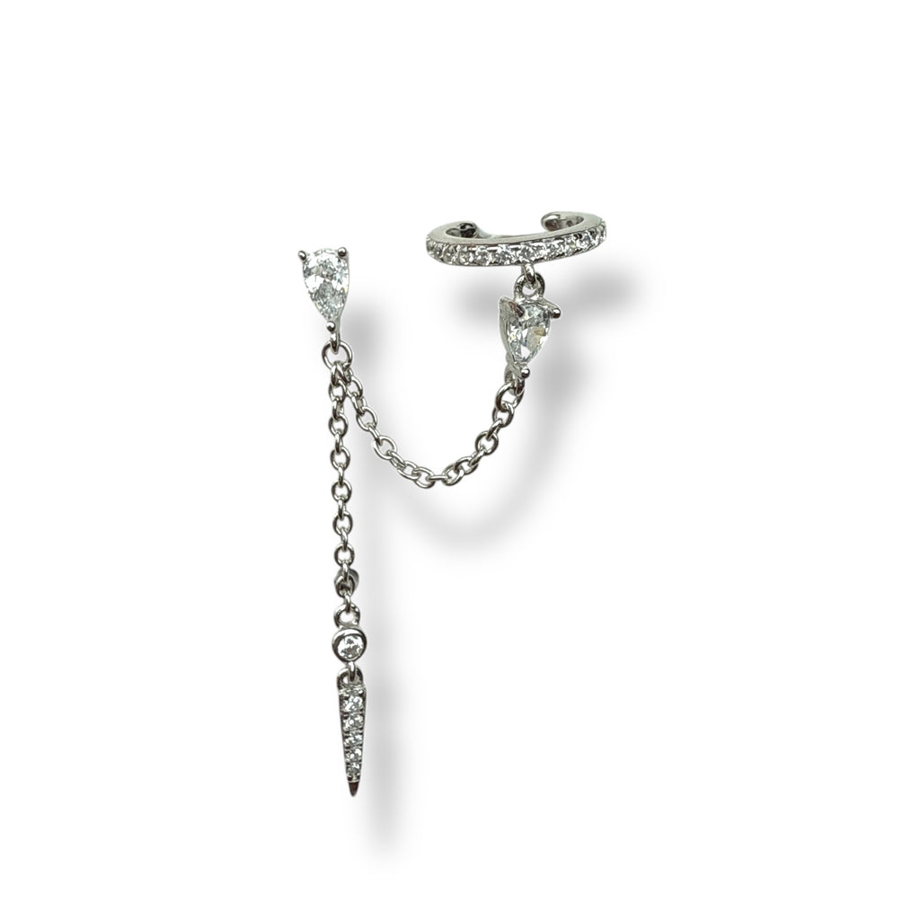 Zincirli Bullet Küpe