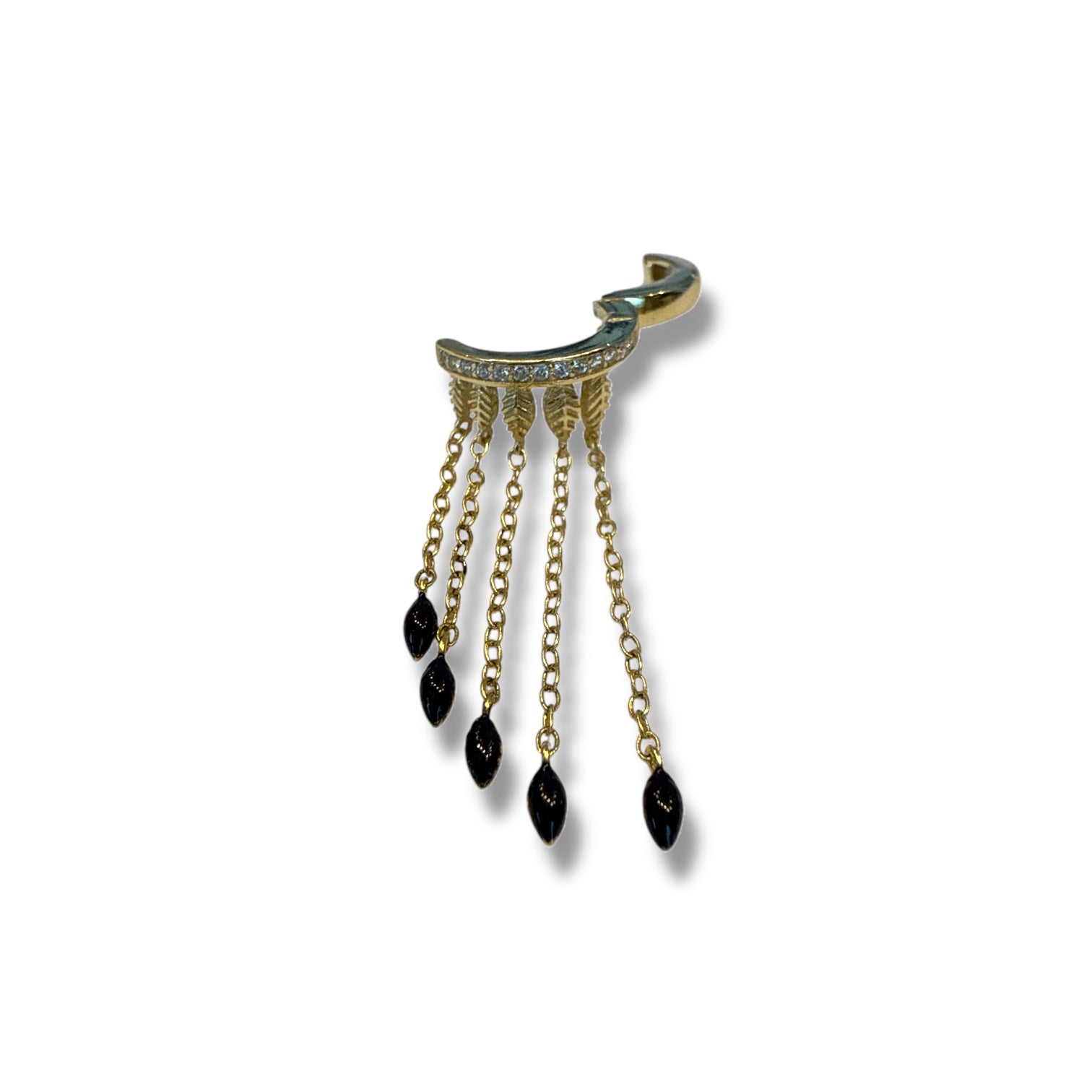 Siyah Mineli Drop Cuff