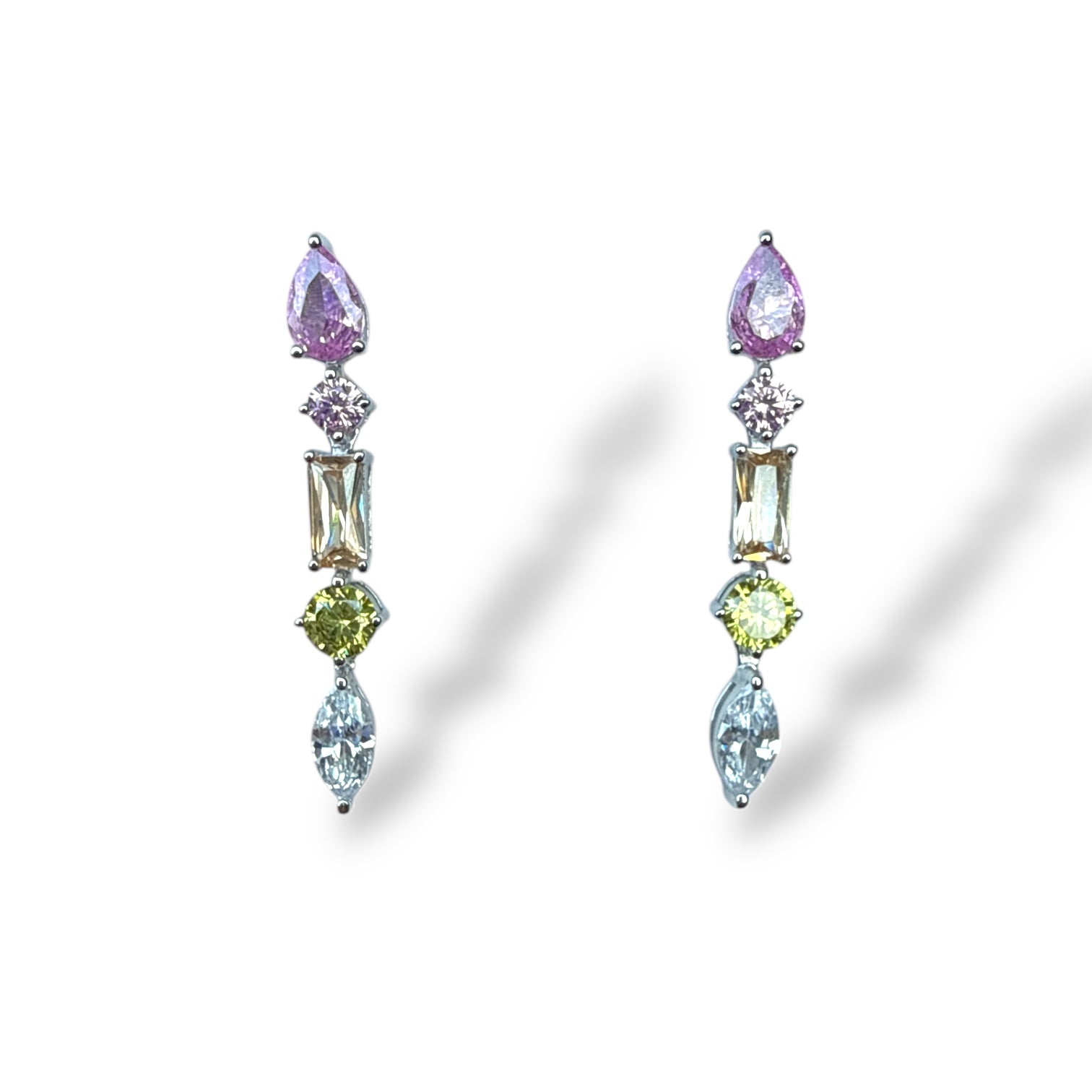 Pastel Mix Sallantılı Küpe 2