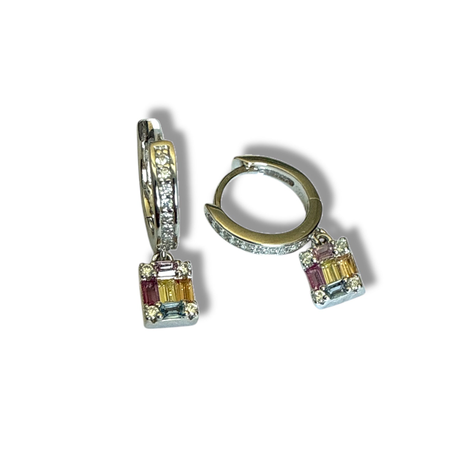 Halkalı Mini Pastel Baget Küpe