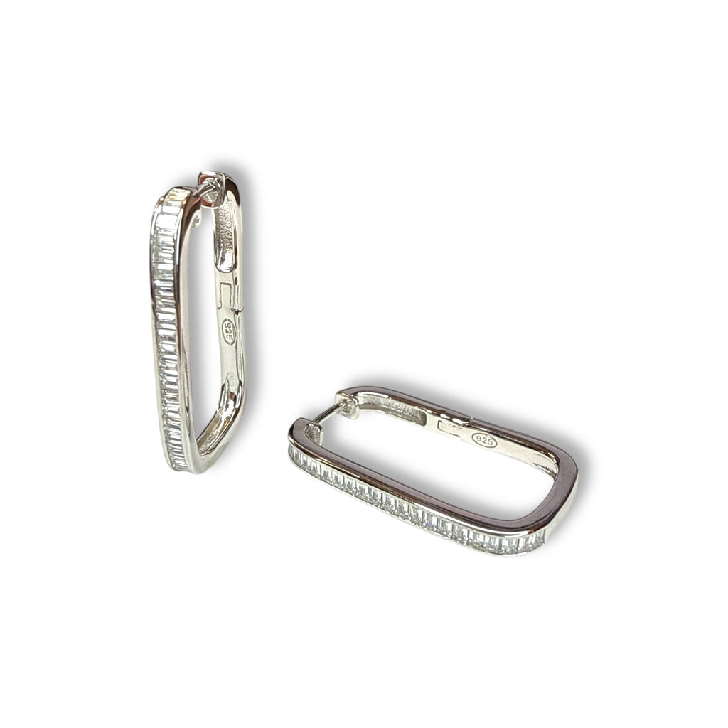 Iza Baget Taşlı Halka Küpe