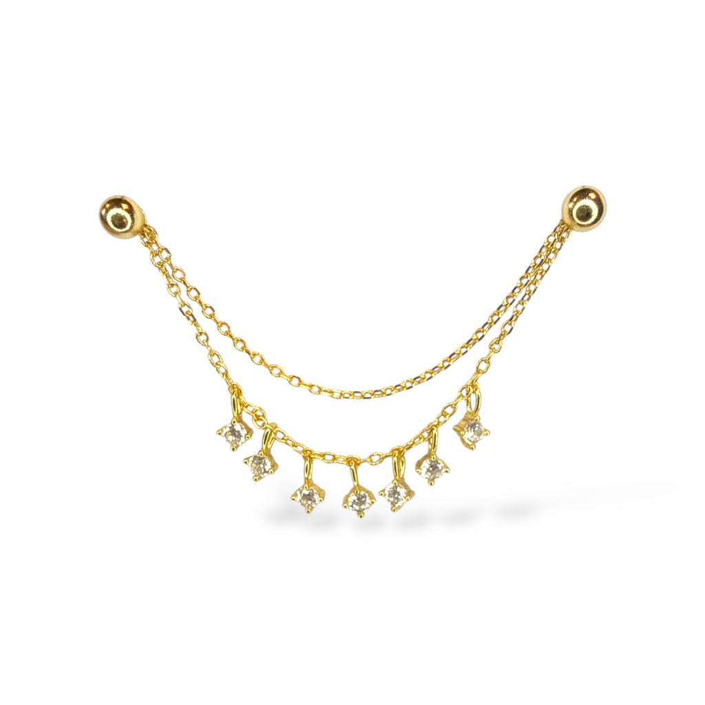 Iza Drop Chain Küpe