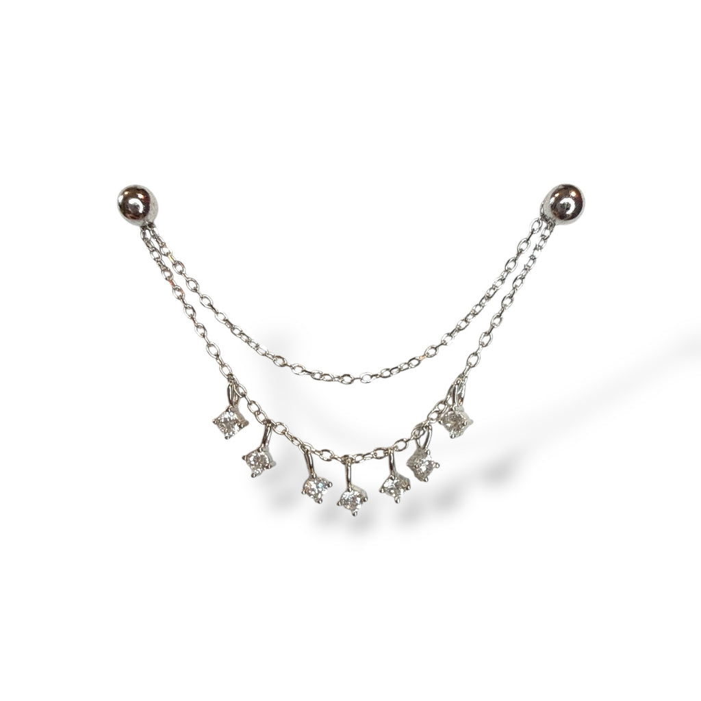 Iza Drop Chain Küpe