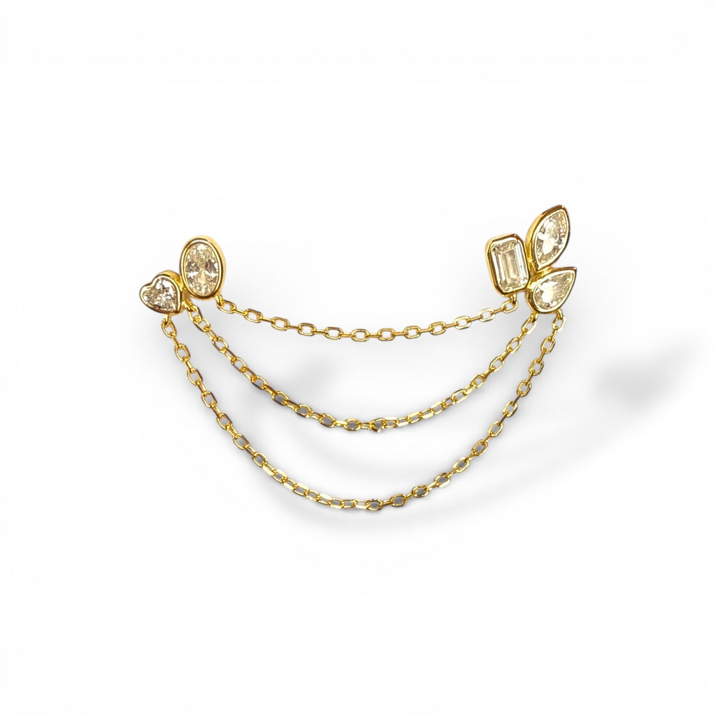 Merry Ara Zincirli Küpe