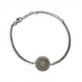Large Baguette Cut Button Bracelet