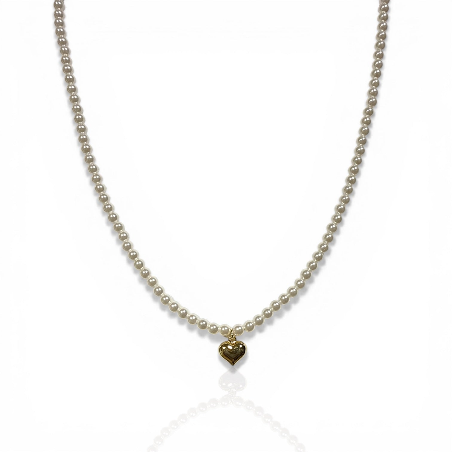 Leris İnci Choker Kalpli Kolye