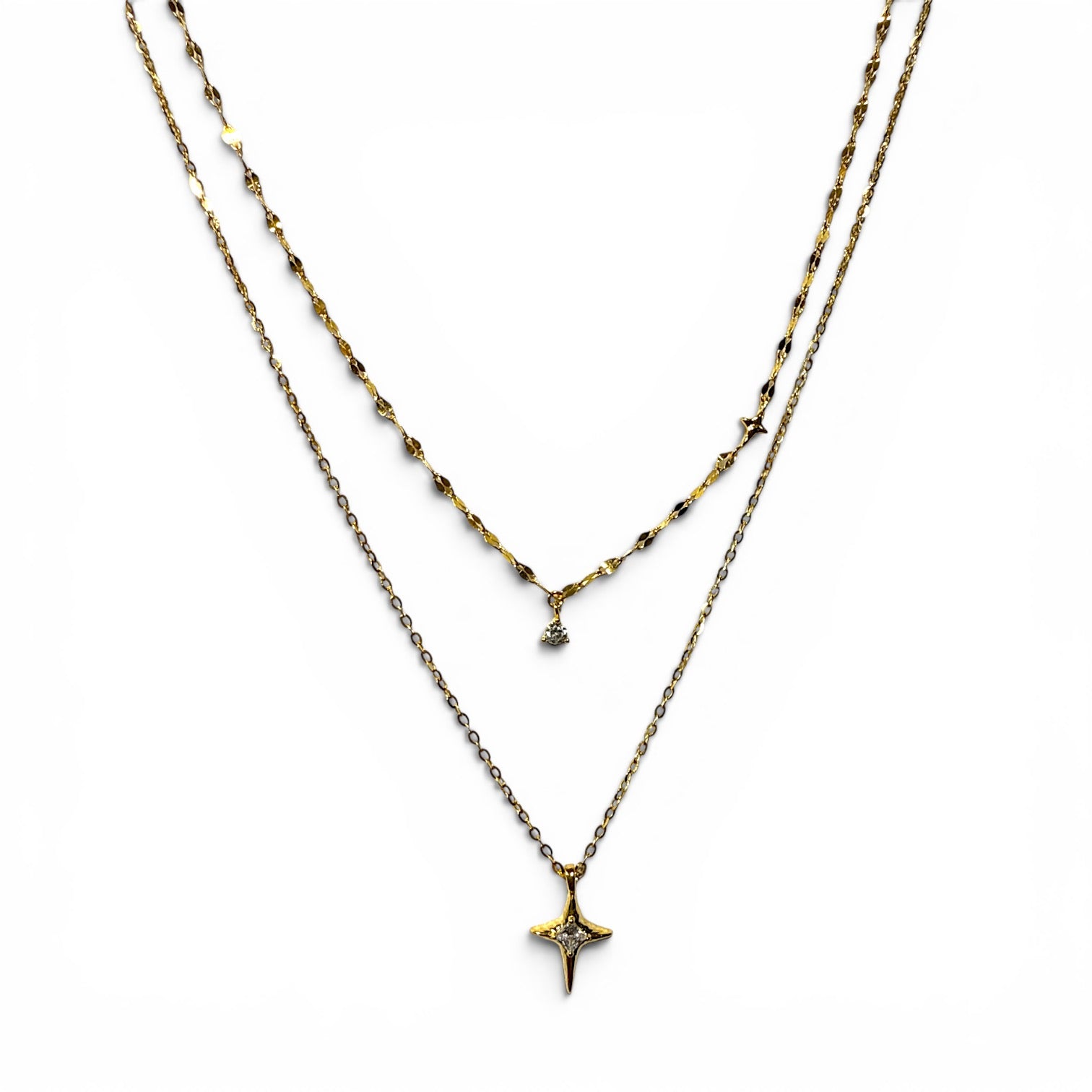Sole İkili Sparkle Kolye