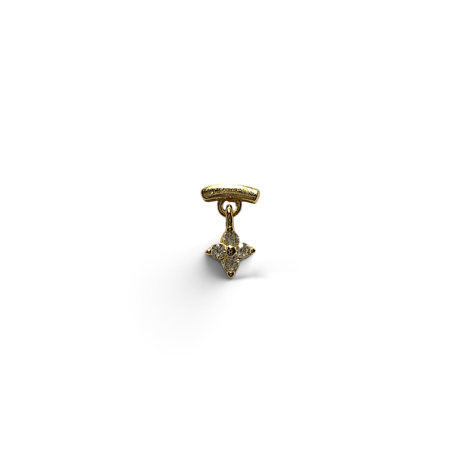Aura Mini Çiçek Sallantılı Piercing