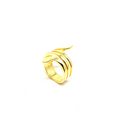 Kadın Gümüş Sarmal Yılan Yüzük vintage Altın Görünümlü 925 ayar gold renk