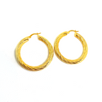 Convex Braid Large Hoop Earrings