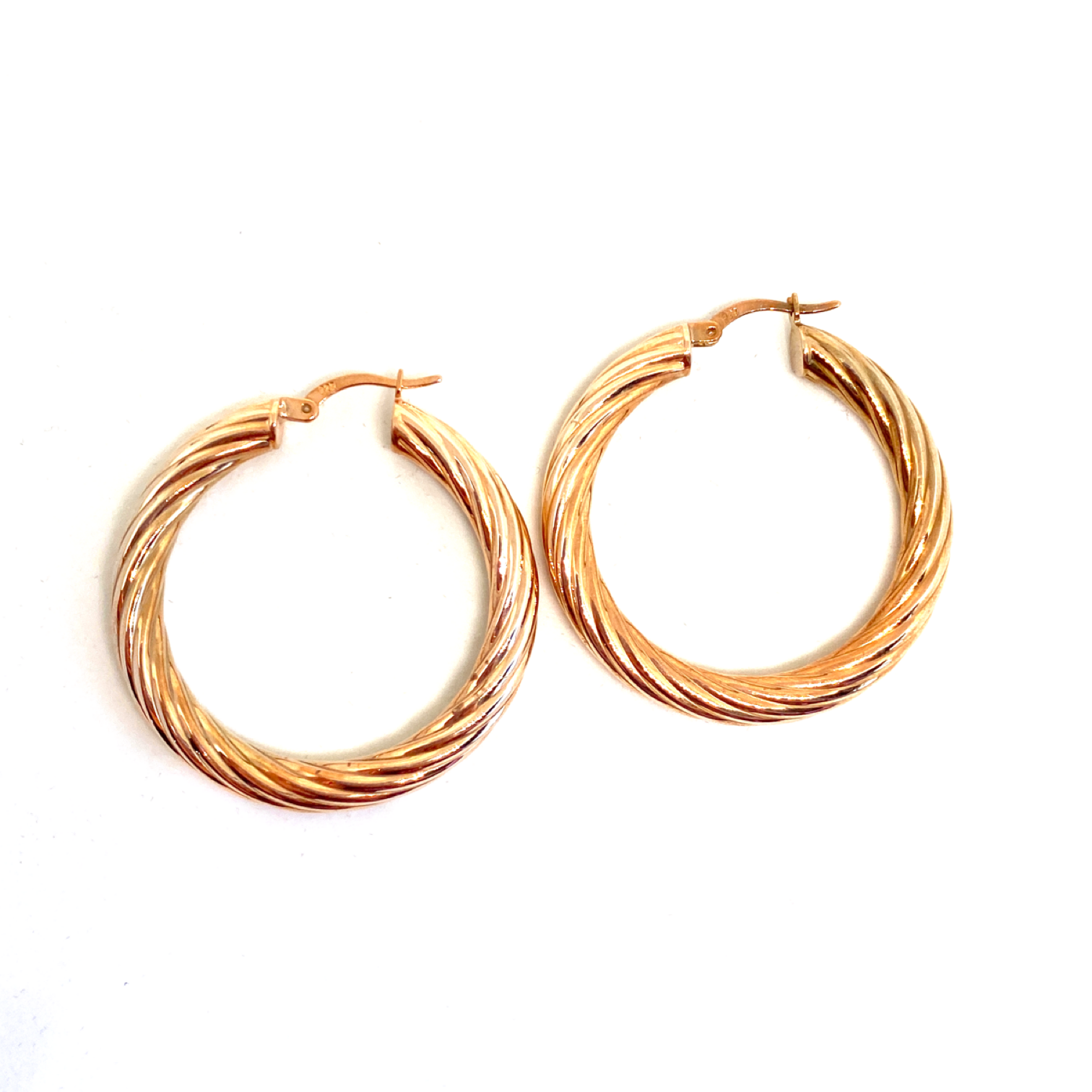 Convex Braid Large Hoop Earrings
