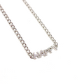 Kadın Gümüş Happy Choker Kolye tasma yazılı imitasyon Pırlanta Görünümlü 925 ayar
