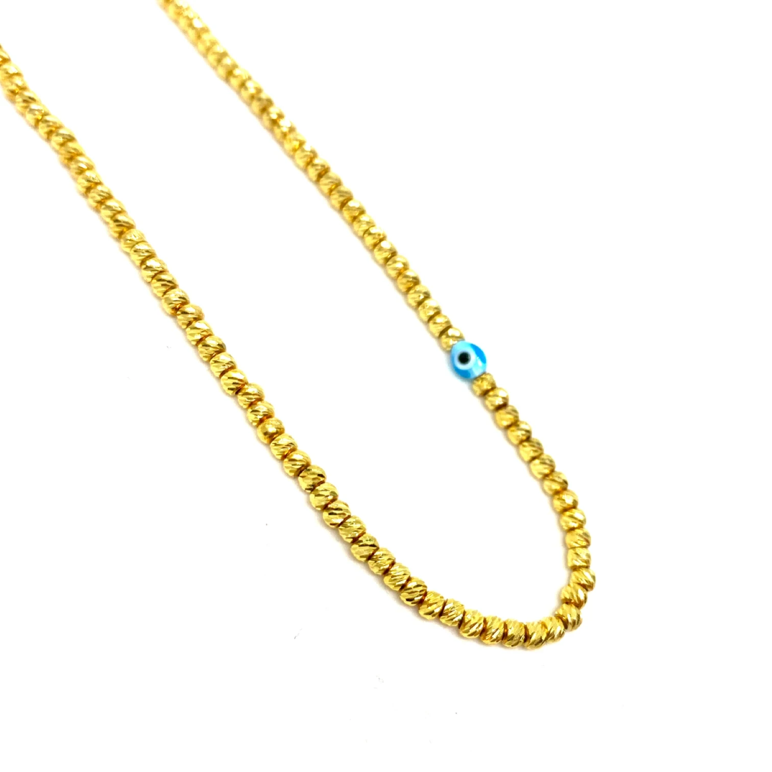 Kadın Gümüş Dorika Toplu Kolye nazar Altın Görünümlü 925 ayar