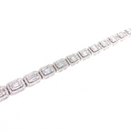 Kadın Gümüş Baget Bileklik Pırlanta Görünümlü imitasyon 925 ayar