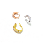 Kadın Gümüş Baget Cuff sıkıştırmalı Kıkırdak Küpesi 925 ayar