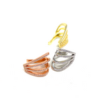 Kadın Gümüş Shell Cuff sıkıştırmalı Kıkırdak Küpe Taşlı 925 ayar