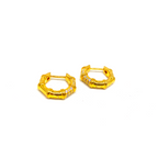 Double-Sided Bamboo Mini Hoop Earrings