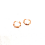 Double-Sided Bamboo Mini Hoop Earrings
