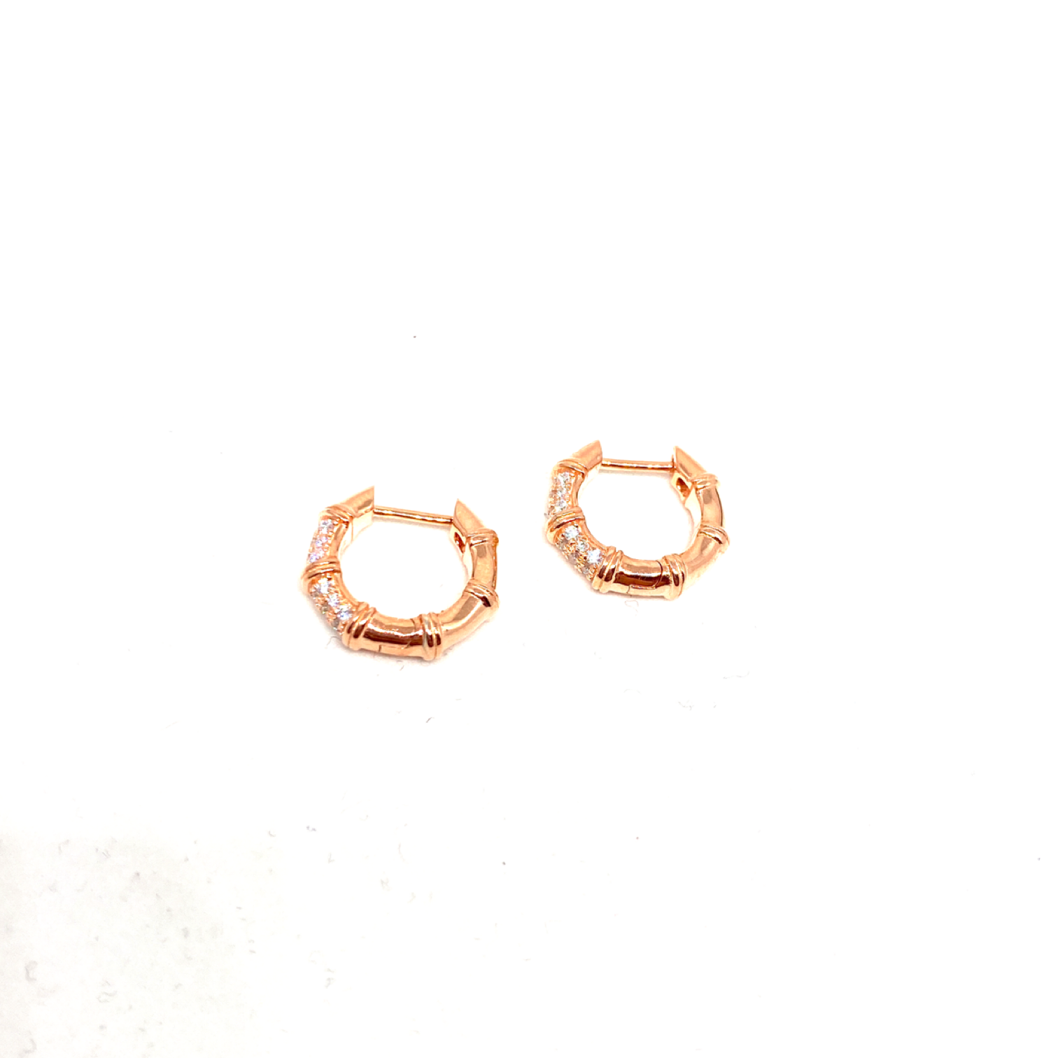 Double-Sided Bamboo Mini Hoop Earrings