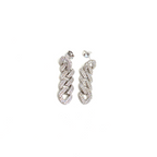 Kadın Gümüş Gurme Zincir Küpe gourmet gurmet imitasyon Pırlanta Görünümlü 925 ayar