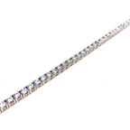 Kadın Gümüş Suyolu Bileklik 3 mm imitasyon zirkon 925 ayar