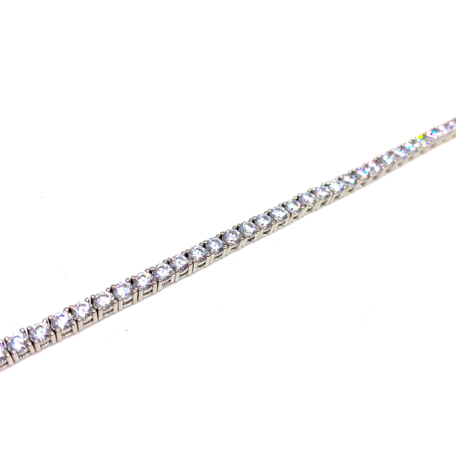 Kadın Gümüş Suyolu Bileklik 2,5 mm imitasyon zirkon 925 ayar