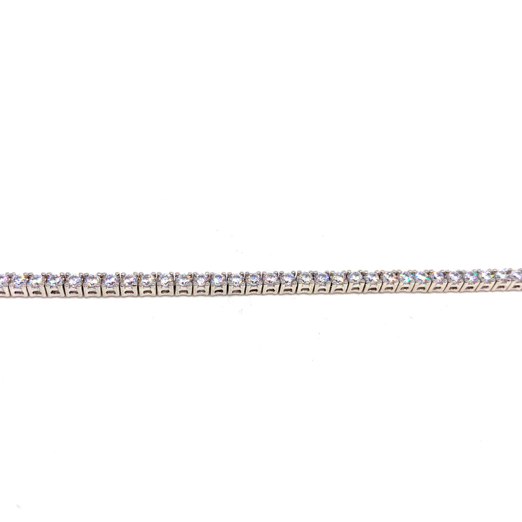 Kadın Gümüş Suyolu Bileklik 2 mm imitasyon zirkon 925 ayar