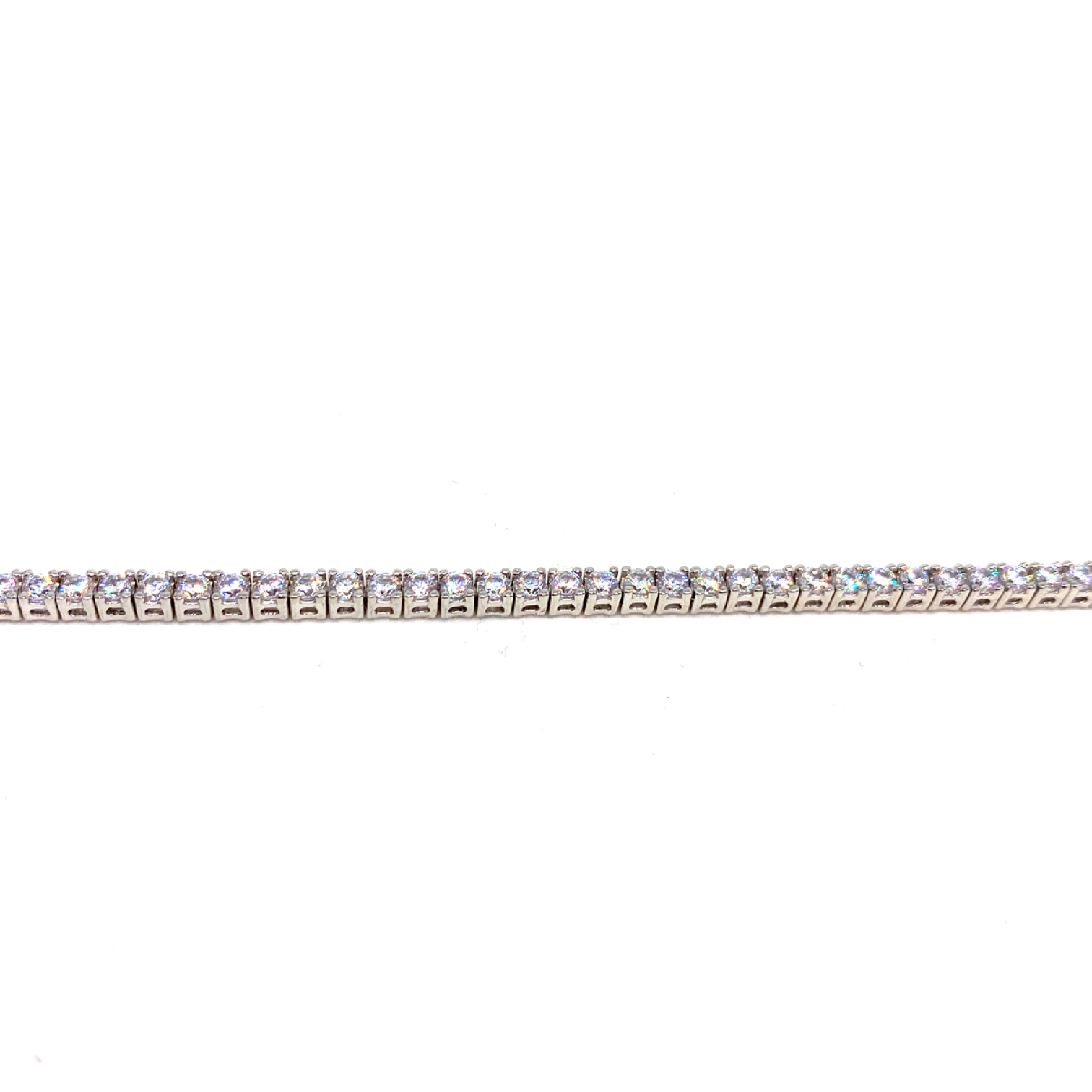 Kadın Gümüş Suyolu Bileklik 2 mm imitasyon zirkon 925 ayar