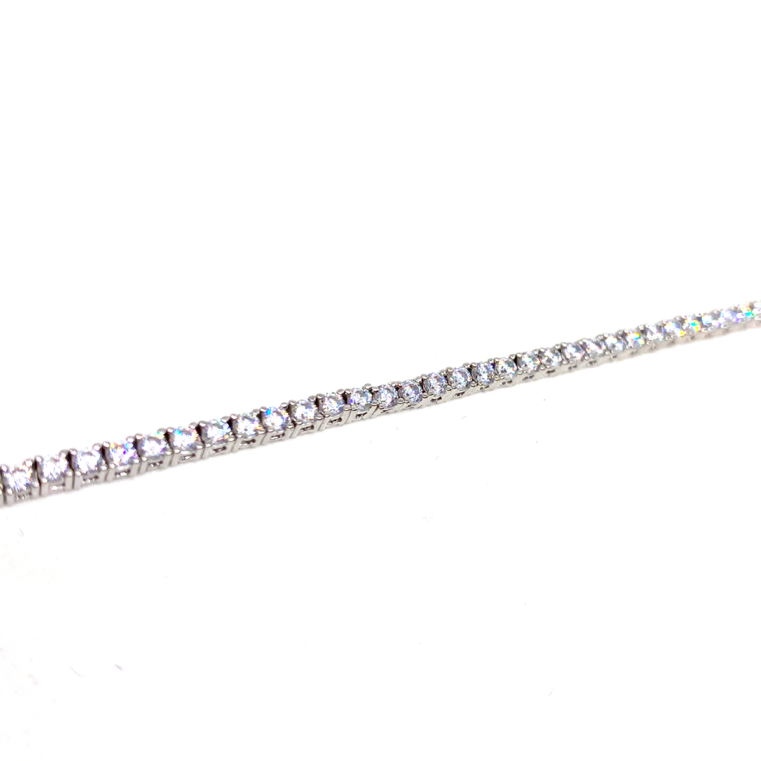 Kadın Gümüş Suyolu Bileklik 1,5 mm imitasyon zirkon