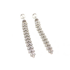 Kadın Gümüş Aşk Merdiveni Küpe Pırlanta Görünümlü imitasyon 925 ayar silver renk