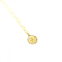 Kadın Gümüş Anka Kuşu Antik Kolye Madalyon 925 ayar Gold Altın Rengi