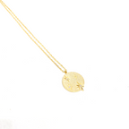 Kadın Gümüş Kutup Yıldızı Antik Kolye 925 ayar Altın Görünümlü