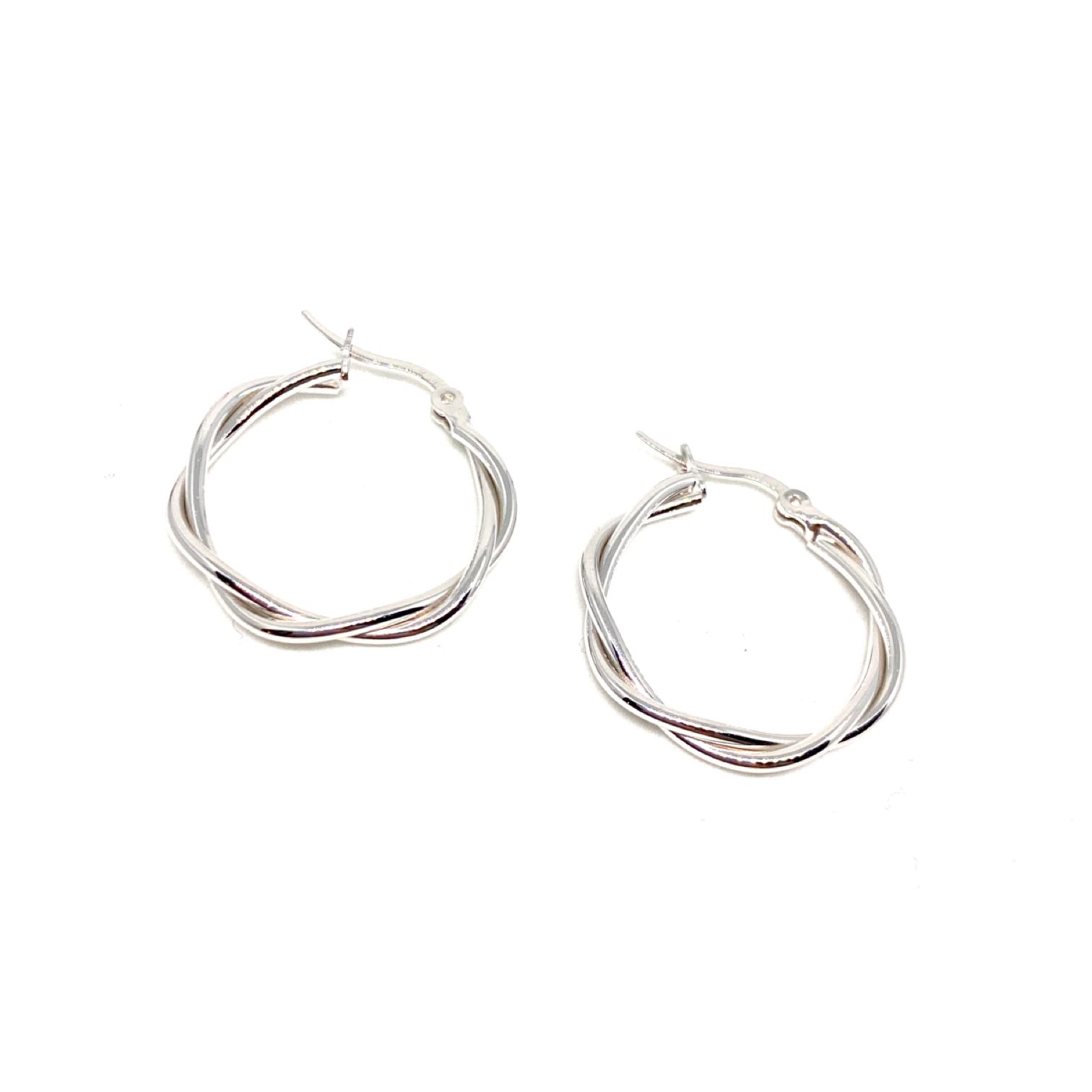 Kadın Gümüş Sarmal Halka Küpe Altın görünümlü 925 ayar silver