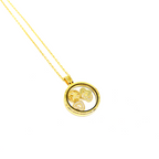 Kadın Gümüş Kalp Figürlü Kolye cam madalyon imitasyon 925 ayar Altın Görünümlü gold kaplama