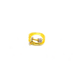 Kadın Gümüş Üç Sıralı Ringli Yüzük vintage Taşlı Altın Görünümlü 925 ayar gold renk