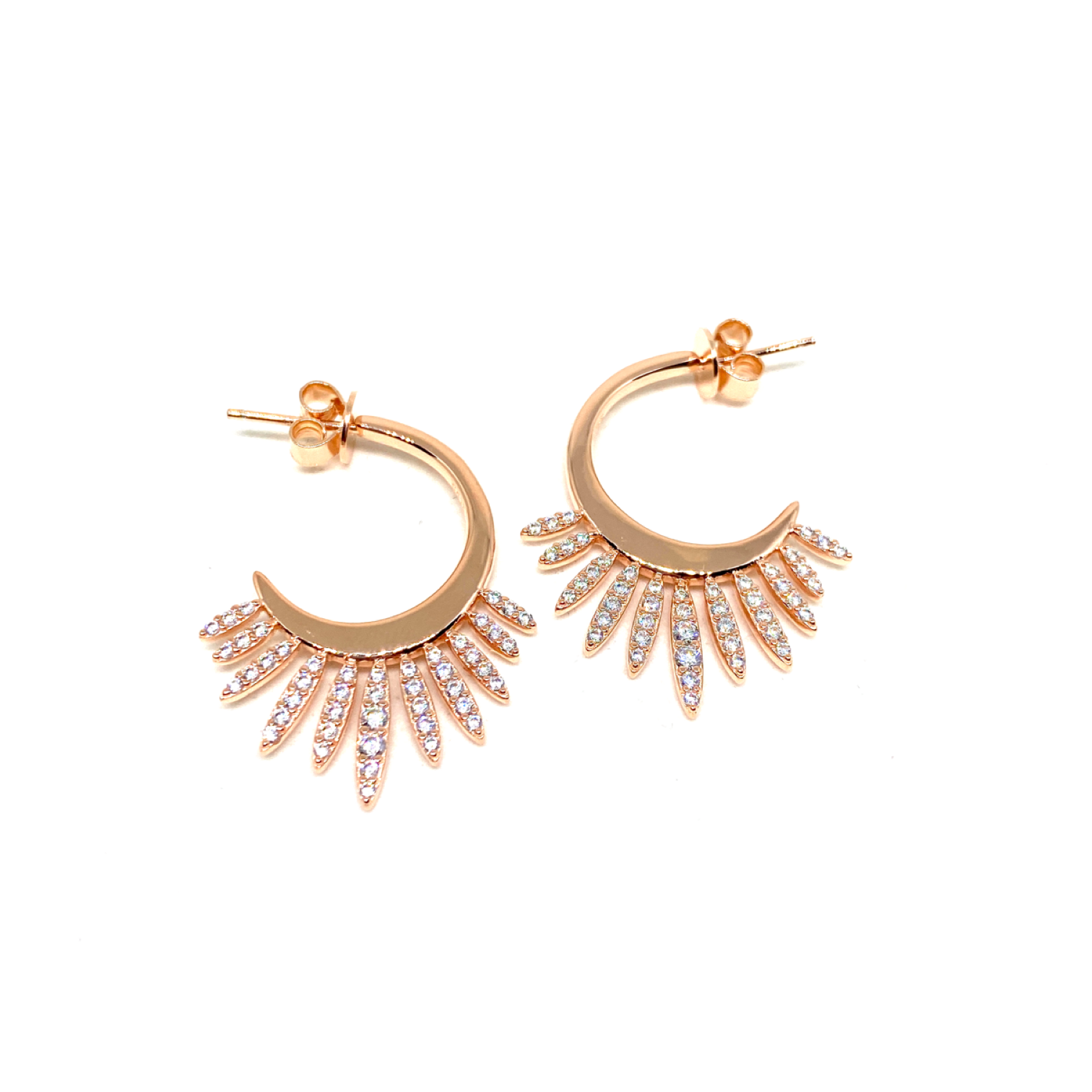 Kadın Gümüş Queen Halka Küpe saçaklı vintage Pırlanta Görünümlü 925 ayar