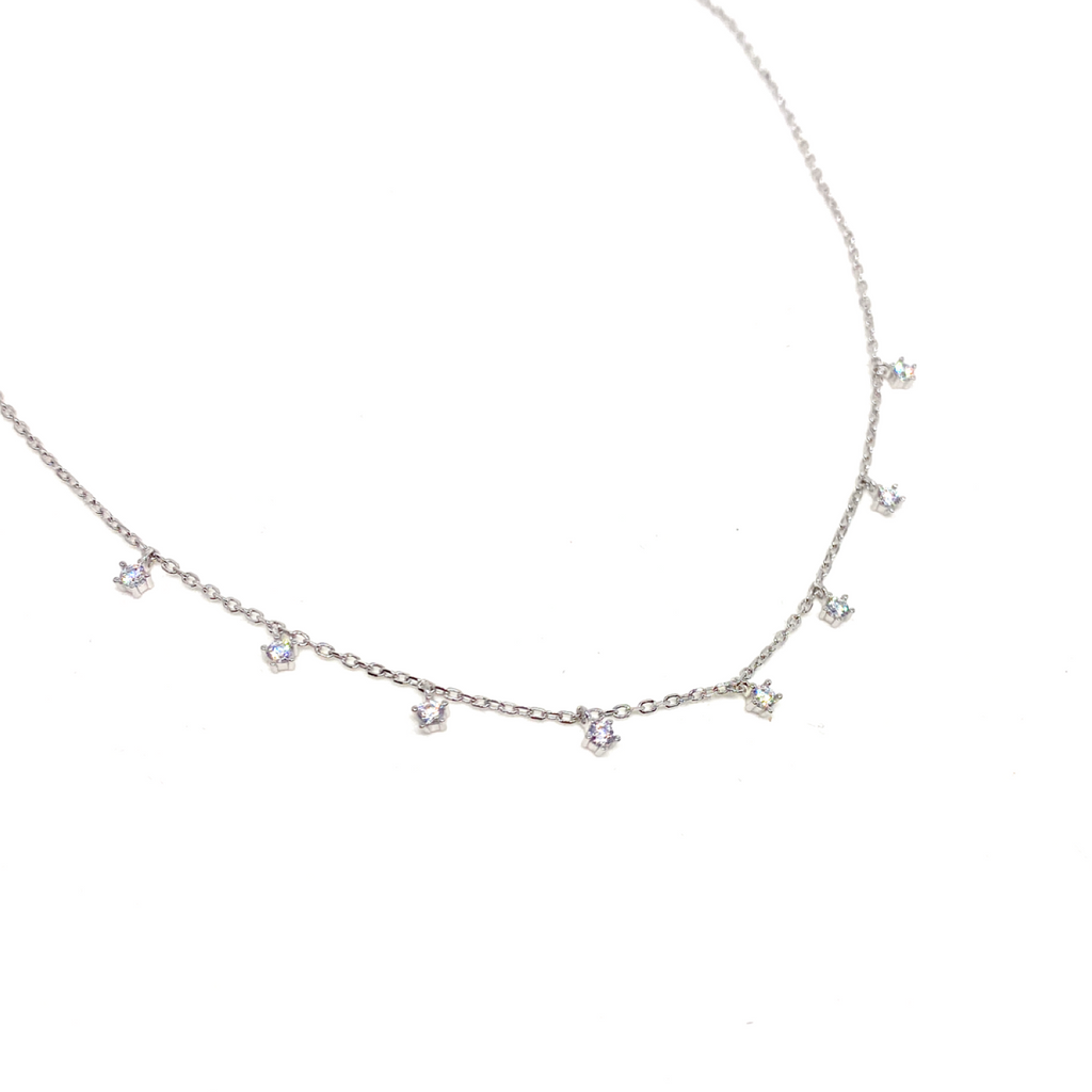 Minimal Taşlı Choker Kolye Tasma 925 ayar Silver