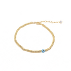 Kadın Gümüş Dorika Toplu Bileklik nazar Altın Görünümlü 925 ayar gold renk