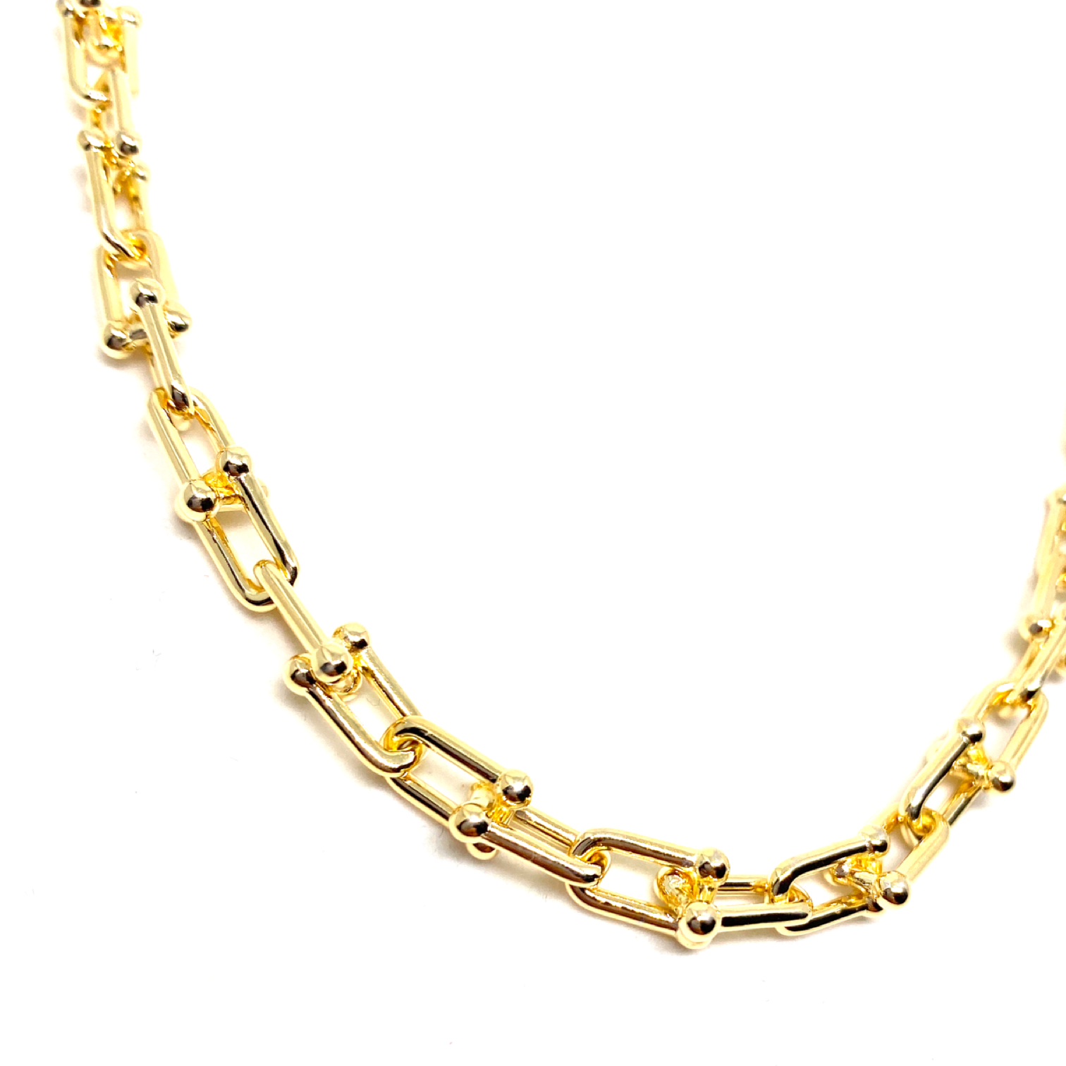 Kadın Geçme Zincir Kolye Serenay Kolye Altın Görünümlü 925 ayar