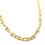 Kadın Geçme Zincir Kolye Serenay Kolye Altın Görünümlü 925 ayar