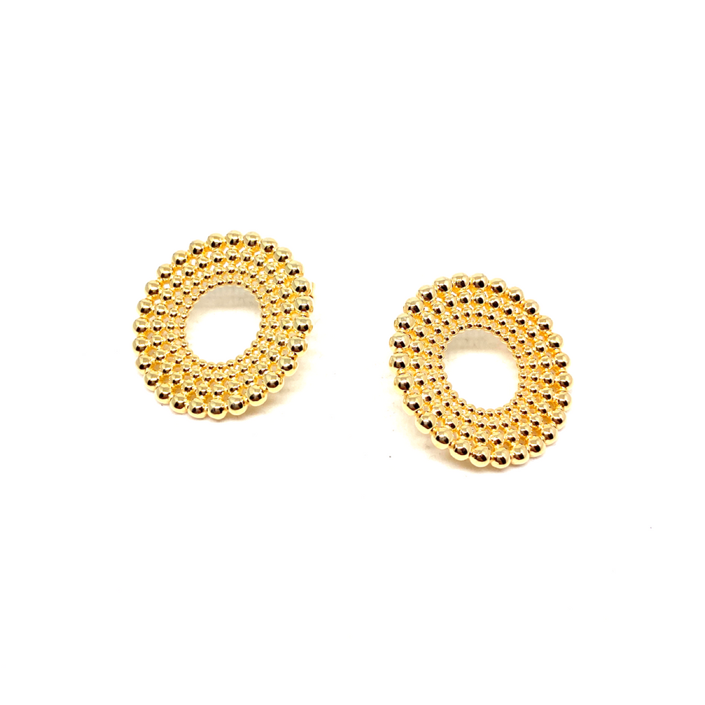 Kadın Gümüş Antik Mısır Küpe Altın Rengi Gold 925 ayar
