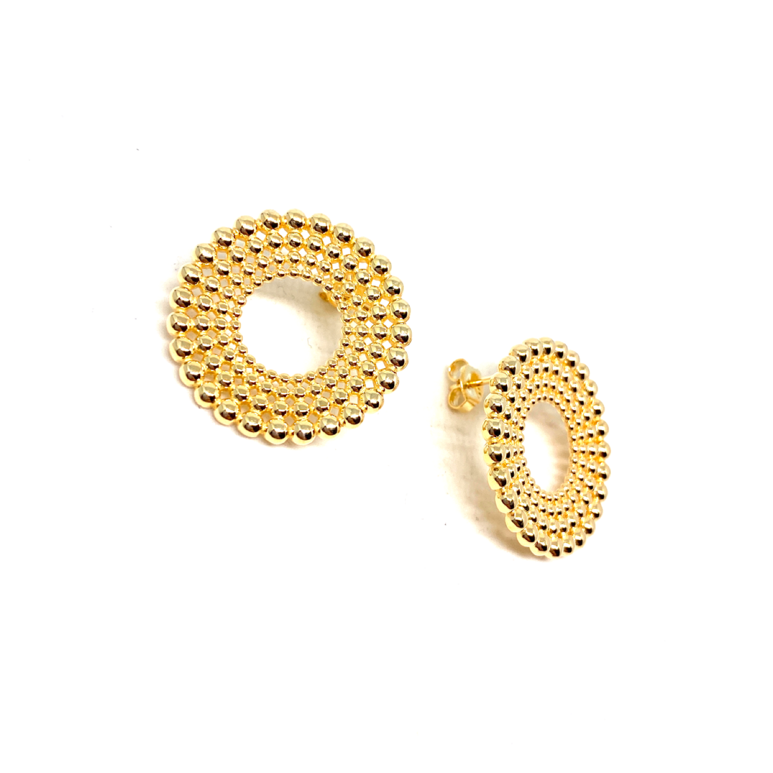 Kadın Gümüş Antik Mısır Küpe Altın Rengi Gold 925 ayar