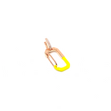 Kadın Gümüş Yarım Neon Pin Küpe Büyük 925 ayar sarı